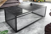 Table basse verre MDF métal en noir 100 x 50 cm...