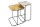 Couchtisch 2er Set Metall in Schwarz Gold Silber Handarbeit