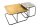 Table basse set de 2 pièces métal carré noir or argent