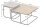 Table basse set de 2 pièces métal carré noir or argent