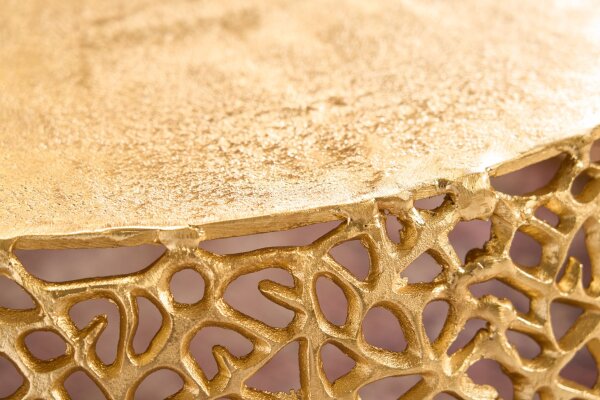 Couchtisch Metall in Gold 73 x 73 cm Handarbeit