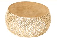Table basse en m&eacute;tal dor&eacute; 73 x 73 cm...