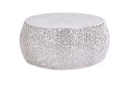 Couchtisch Metall in Silber 73 x 73 cm Handarbeit