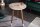 Table dappoint en bois dacacia métal 40x50 cm (lxh) artisanale