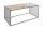 Couchtisch Glas MDF Metall in Schwarz Natur 100x50 cm