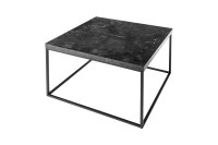 Couchtisch in Schwarz 60 x 60 cm Marmor Optik Schwarz