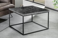 Couchtisch in Schwarz 60 x 60 cm Marmor Optik Schwarz