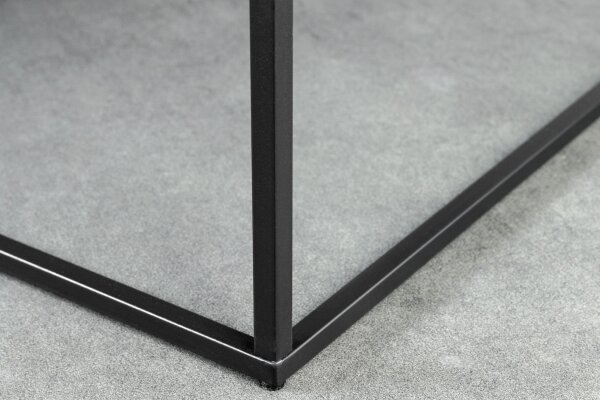 Table basse Blanc Noir 60 x 60 cm Aspect marbre Moderne