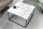 Table basse Blanc Noir 60 x 60 cm Aspect marbre Moderne