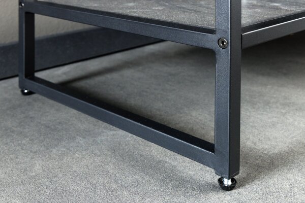 Étagère en noir 120 x 83 cm Noir Métal MDF