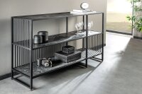 Regal in Schwarz 120 x 83 cm Schwarz Metall MDF