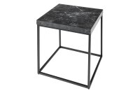 Beistelltisch quadratisch Schwarz 40 x 40 cm Marmor Optik