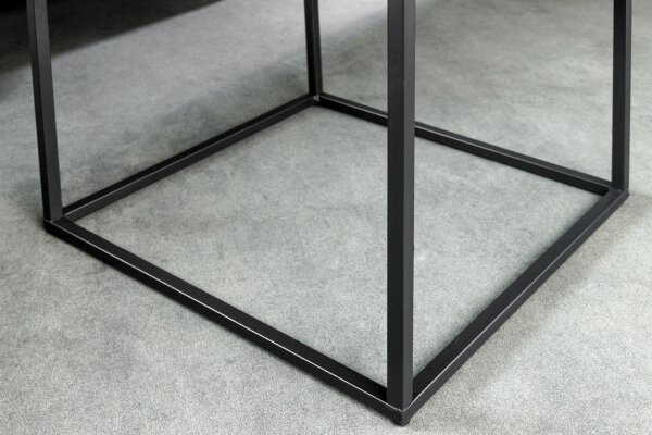 Beistelltisch in Schwarz Weiß 40 x 40 cm Marmor Optik