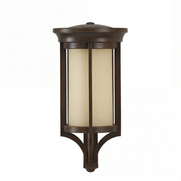 Wandlampe Außen in Creme Bronze Stahl Glas MERYL