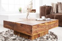 Couchtisch Sheesham Holz in Natur 70 x 70 cm