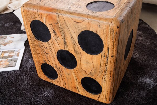 Table dappoint Mindiholz en bois naturel 41 x 41 cm