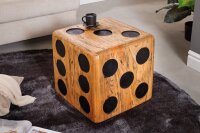 Table dappoint Mindiholz en bois naturel 41 x 41 cm
