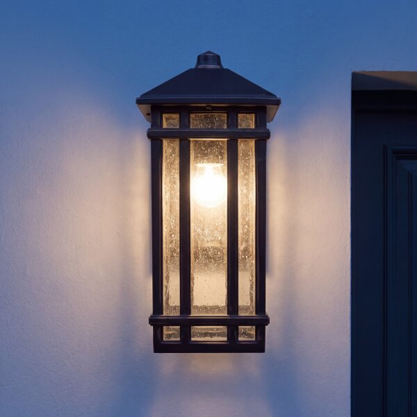 Lampe murale extérieure verre de pluie aluminium maison IP44