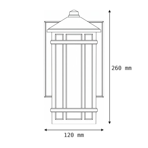Lampe murale extérieure verre de pluie aluminium maison IP44