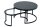 Couchtisch 2er Set MDF Hartglas Metall in Schwarz