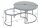 Couchtisch 2er Set MDF Hartglas Metall in Schwarz