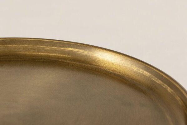 Beistelltisch Metall in Gold Schwarz 40x40 cm Handarbeit