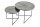 Couchtisch 2er Set Metall in Silber Antik Hammerschlag