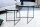 Couchtisch 2er Set Metall in Silber Antik Hammerschlag