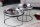 Couchtisch 2er Set mit Tablett in Silber Schwarz Handarbeit