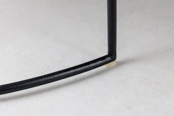 Set de 2 tables dappoint Argent Noir avec plateaux Travail manuel