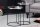 Set de 2 tables dappoint Argent Noir avec plateaux Travail manuel
