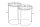 Set de 2 tables dappoint Argent Noir avec plateaux Travail manuel