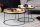 Table basse set de 2 pièces en or noir avec plateaux artisanaux