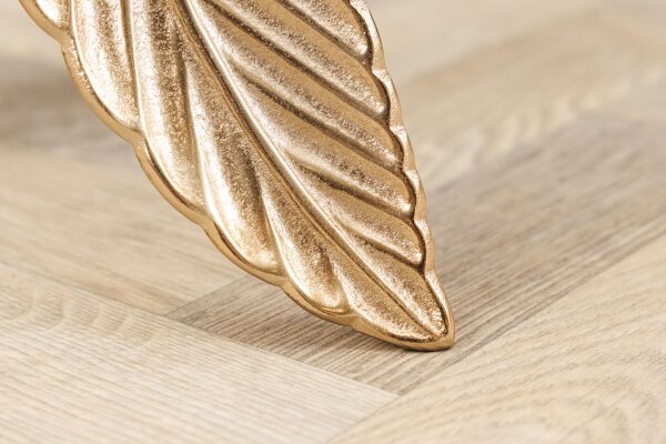 Beistelltisch Hartglas Metall in Gold 44x44 cm Handarbeit