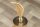 Beistelltisch Hartglas Metall in Gold 44x44 cm Handarbeit