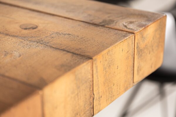 Esstisch recyceltem Holz (Kiefer) in Vintage Braun 165x90 cm