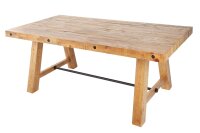 Esstisch recyceltem Holz (Kiefer) in Vintage Braun 165x90 cm