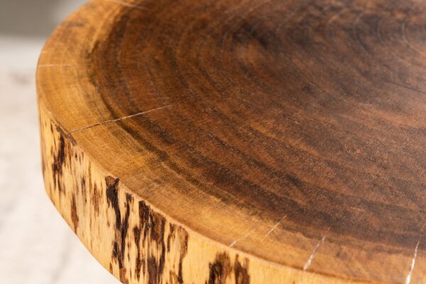Table dappoint en bois dacacia et métal 40 x 40 cm
