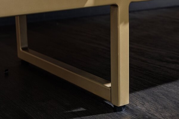 Couchtisch mit Schublade Marmor Mango Holz Metall 110 cm