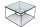 Couchtisch Hartglas Eisen in Schwarz 60x60 cm Handarbeit