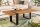Couchtisch Mango Holz Metall 100 x 60 cm Kufengestell