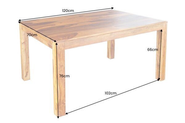 Esstisch Sheesham Holz in Natur 120 x 70 cm