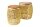 Table basse set de 2 pièces bois métal en or naturel fait main