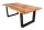 Couchtisch Akazienholz Metall Baumkante 120 x 60 cm
