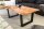 Couchtisch Akazienholz Metall Baumkante 120 x 60 cm