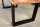 Couchtisch Akazienholz Metall Baumkante 120 x 60 cm