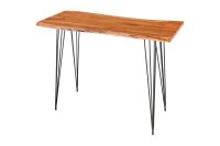 Bartisch Akazienholz Metall 140 x 63 cm Hairpin Legs