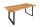 Table de salle à manger en bois dacacia et métal avec arête darbre 180 x 90 cm