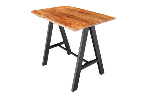 Bartisch Akazienholz Metall 120 x 83 cm H: 106 cm