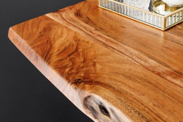 Bartisch Akazienholz Metall 120 x 83 cm H: 106 cm